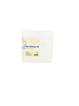 60 Serviettes Blanches 40x40 2Plis